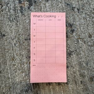 Post It Pink Weekly Meal Planner Pad NWOT